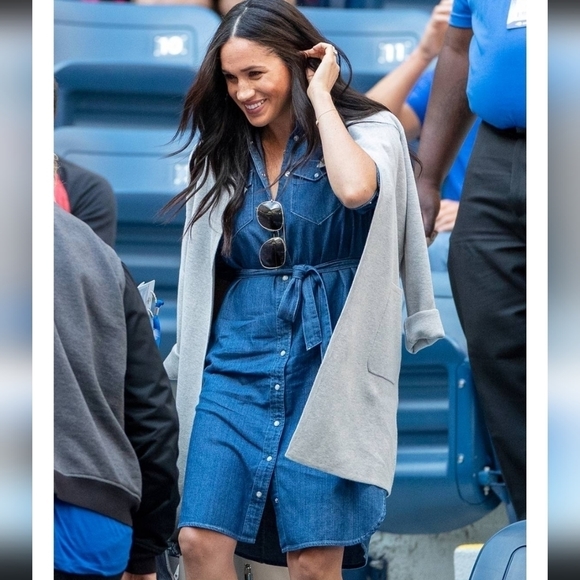 J. Crew Dresses & Skirts - J. Crew Denim belted Shirt Dress Spring Summer Meghan Markle favorite sz 12